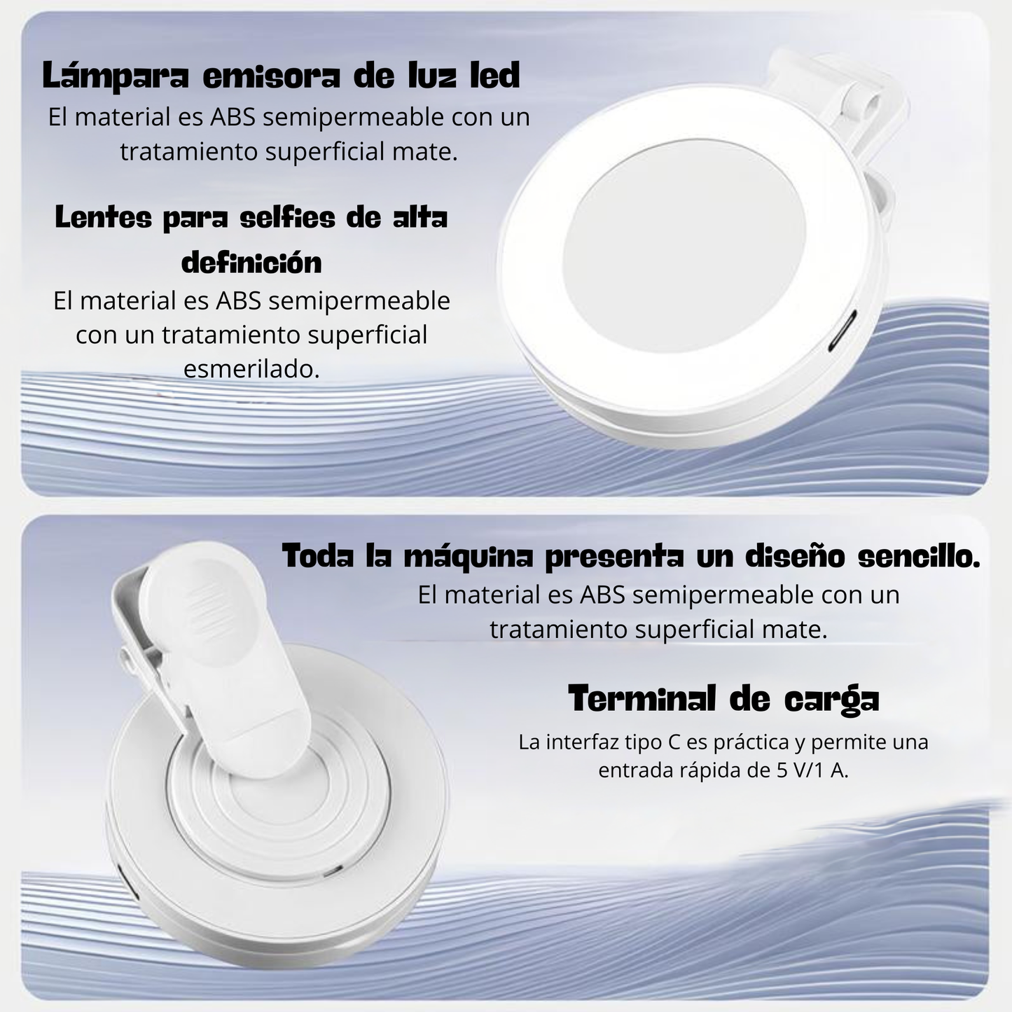 LumiGo 360° LED Ring Light with Mirror & Phone Holder