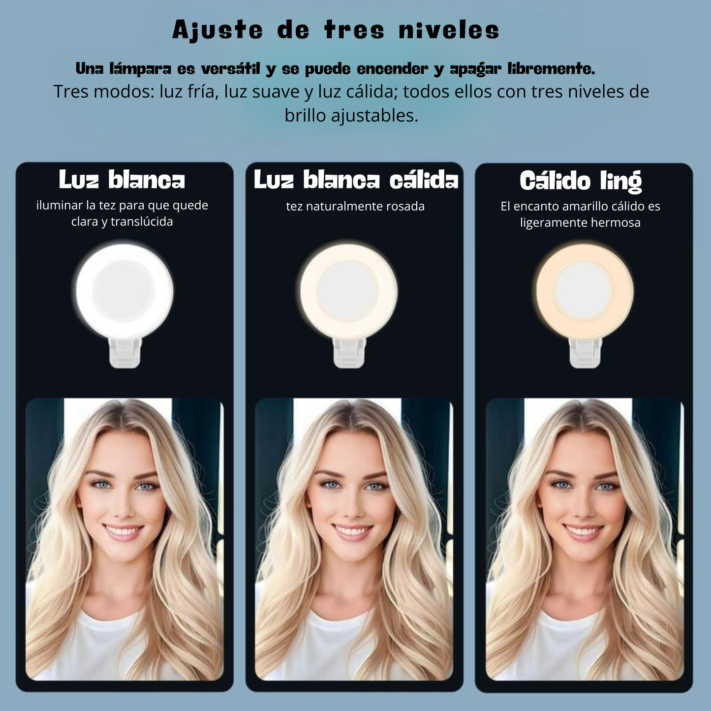 LumiGo 360° LED Ring Light with Mirror & Phone Holder